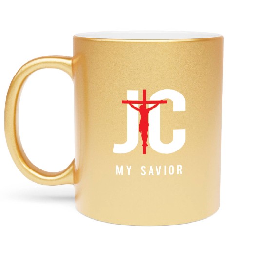 JC Jesus Christ My Savior Love Jesus Christian Metallic Mugs