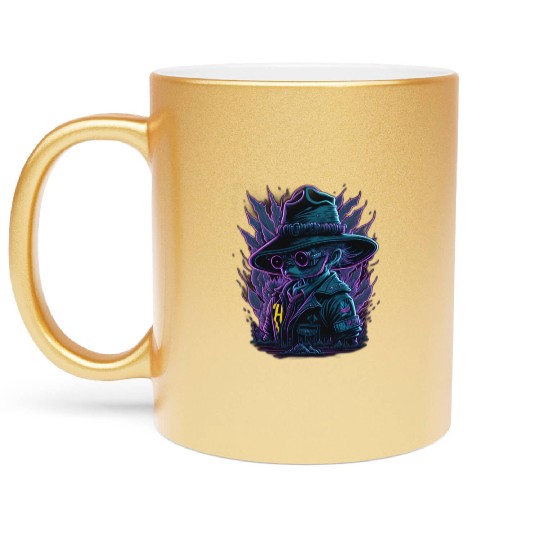 Black friday mouse Metallic Mugs