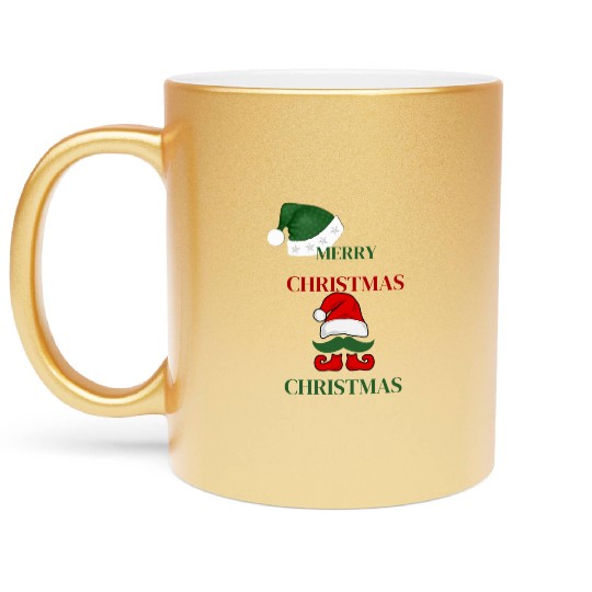 Elf Merry Christmas Metallic Mugs