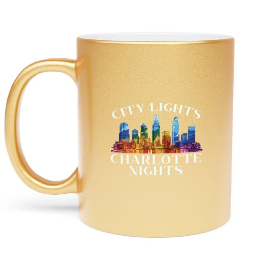 Charlotte North Carolina USA America United States Metallic Mugs