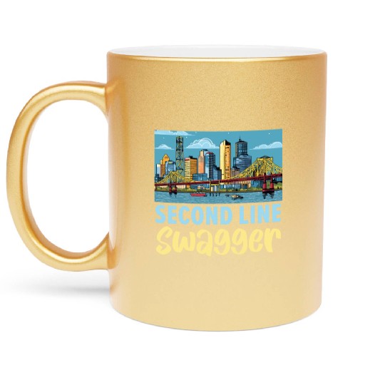 New Orleans Louisiana USA America United States Metallic Mugs