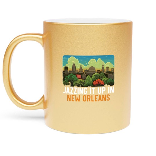 New Orleans Louisiana USA America United States Metallic Mugs