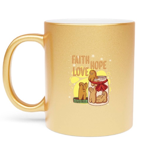Faith Hope Love Religious Christmas Costume Metallic Mugs