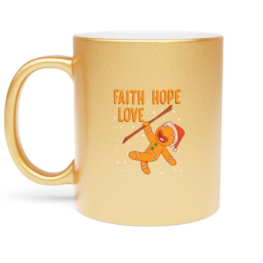 Faith Hope Love Religious Christmas Costume Metallic Mugs