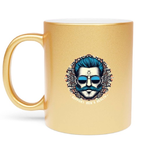 Support Men's Health Metallic Mugs