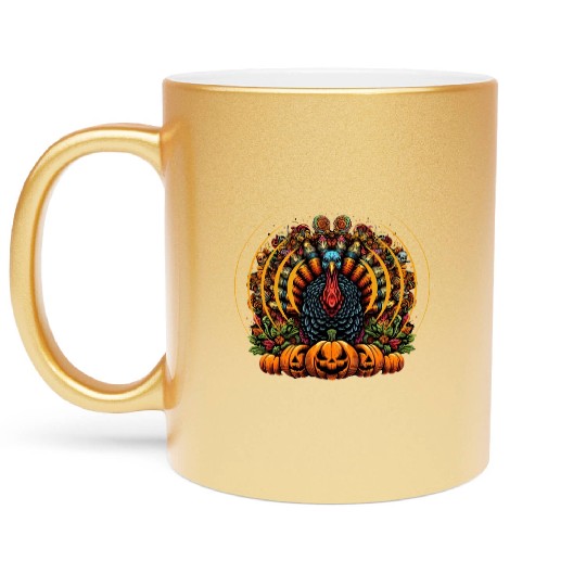Hello THANKSGIVING Metallic Mugs