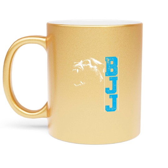 Brazilian Jiu Jitsu BJJ Gorilla Head Gift Metallic Mugs