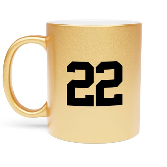 Sports Number 22 Metallic Mugs