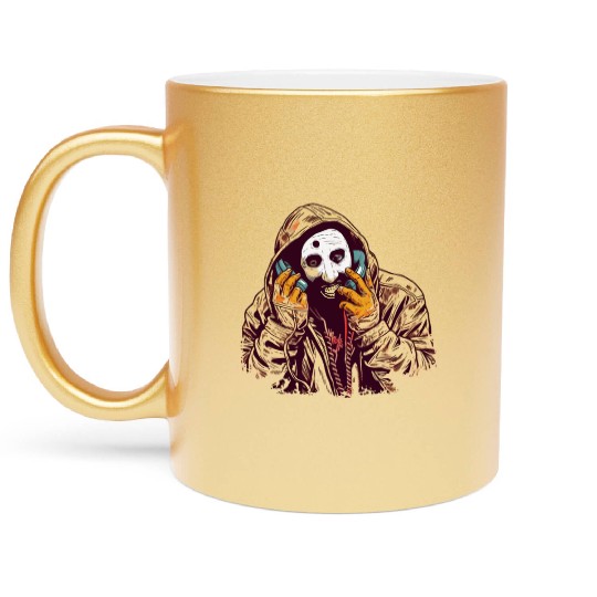 Ghostface Phone Call Metallic Mugs