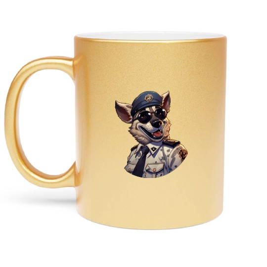 Police hyena Metallic Mugs