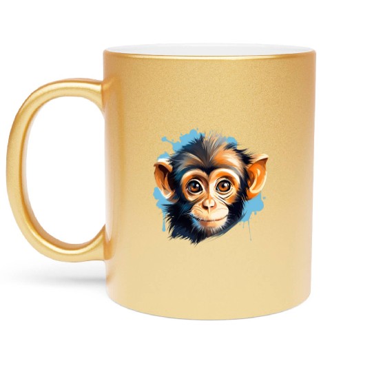 Cute Monkey for Kids for a Kid Metallic Mugs