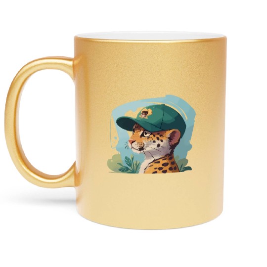 Cool Leopard Metallic Mugs