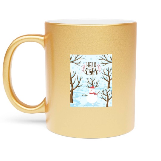 Hello Winter Wonderland Metallic Mugs