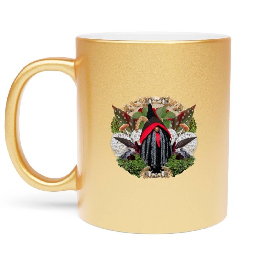 Krampus in Nature Metallic Mugs