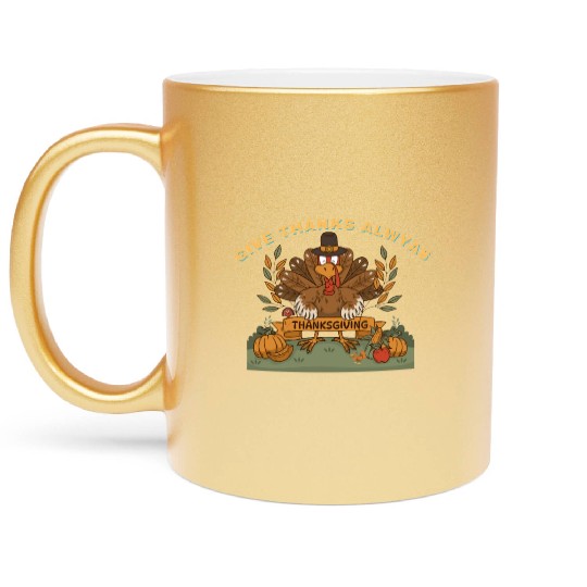 Thanksgiving Bounty - Classic Design for you Metallic Mugs
