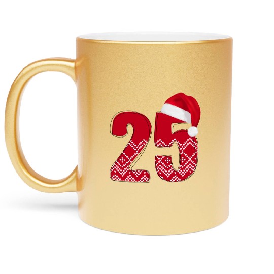 25th Wedding Anniversary / Twenty Five Years Metallic Mugs