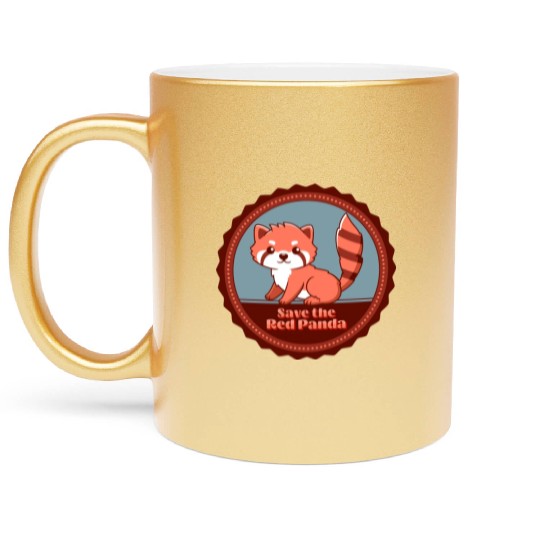Save The Red Panda Metallic Mugs