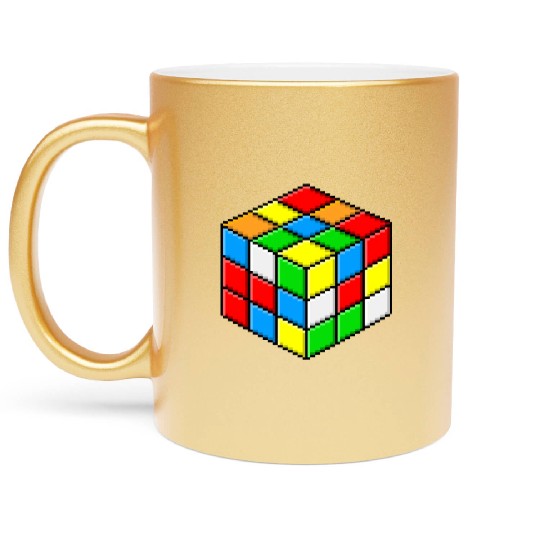 rubiks cube Metallic Mugs