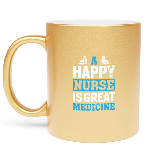 A Happy Nurse Metallic Mugs