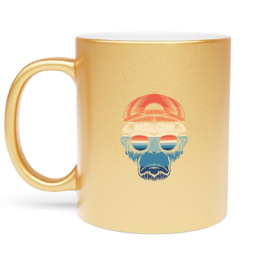 Cheeky Chic: Monkey Face Apparel Metallic Mugs