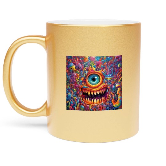 Going On a Little Trip - Cyclops and Teeth Psyched Metallic Mugs