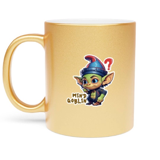 Funny Green Goblin Monster - Mind Goblin Deez Nuts Metallic Mugs