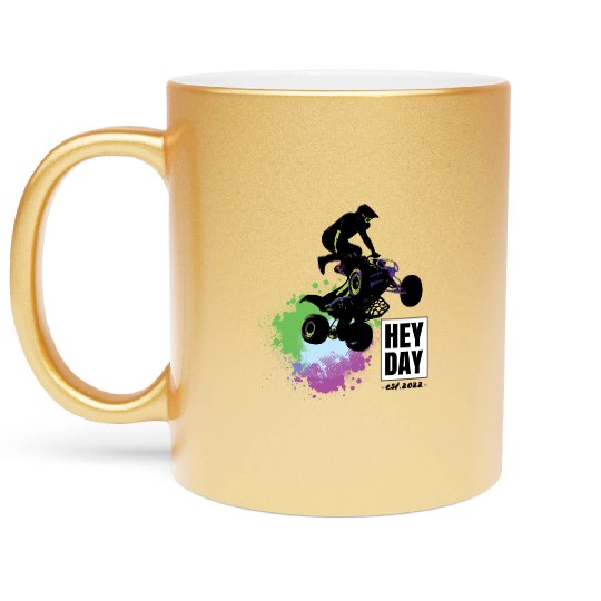 ATV/Quad " Airborne" style logo. By "Hey Day" Metallic Mugs