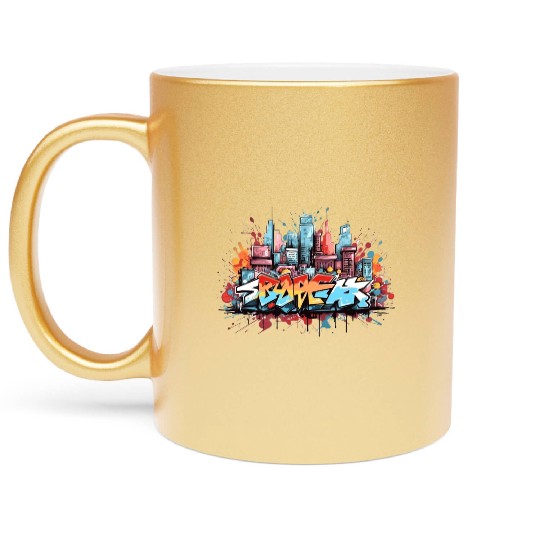 Abstract Urban Street Graffiti Art Apparel Metallic Mugs