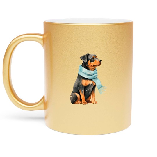 Rottweiler Metallic Mugs