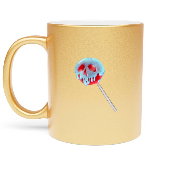 Poison Apple Halloween Candy Lollipop Metallic Mugs