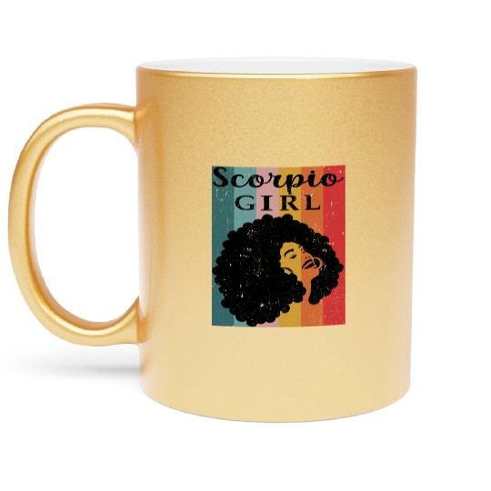 scorpio girl Zodiac Sign Astrology Horoscope Star Metallic Mugs