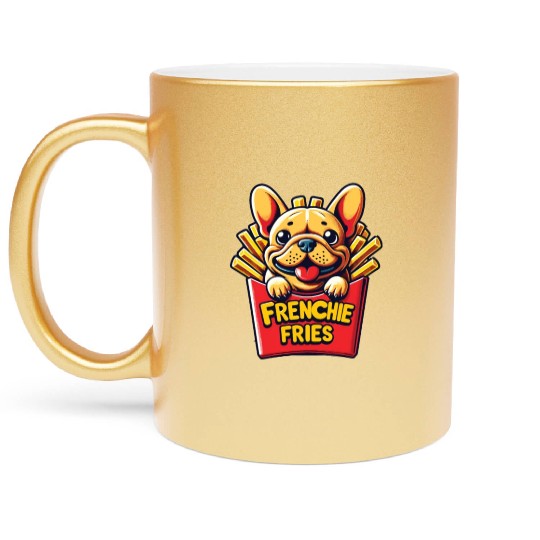 Frenchie Fries - Cute French Bulldog Fries Metallic Mugs
