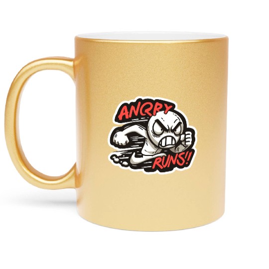 Angry Runs |The Ultimate Stress Reliever Metallic Mugs