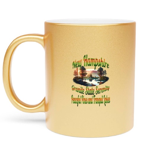 New Hampshire Granite State Serenity Metallic Mugs