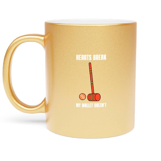 Lawn Game - Golf Croquet Player Metallic Mugs