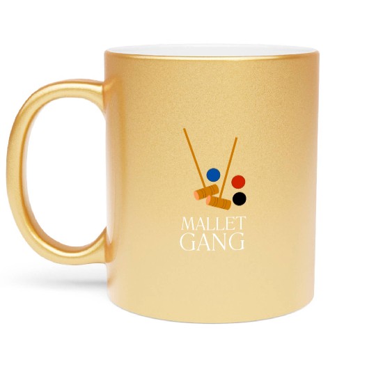 Lawn Game - Golf Croquet Player Metallic Mugs