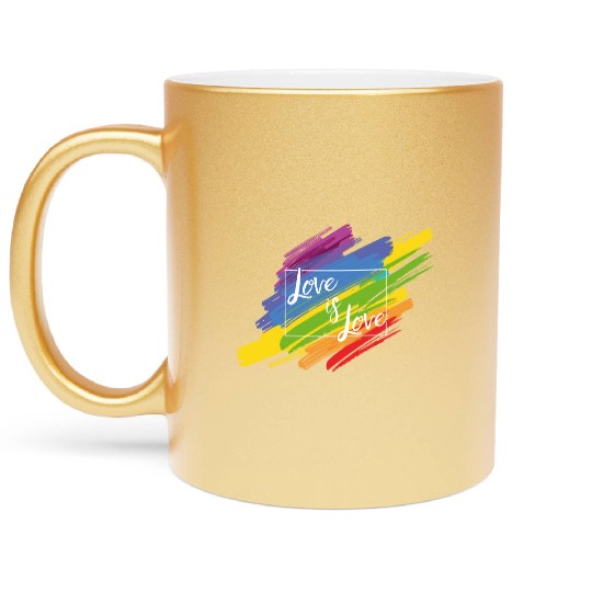 Love Is Love Metallic Mugs