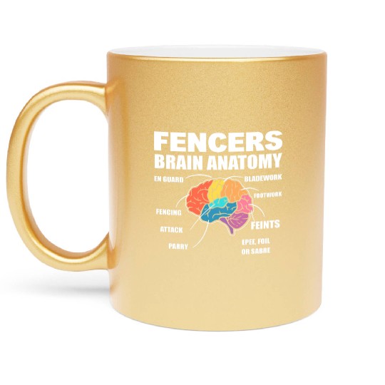 Fencing Combat Sports Fencer Metallic Mugs