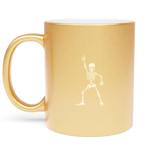 Dancing skeleton Metallic Mugs