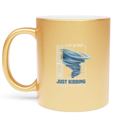 Storm chaser gift idea | Tornado meteorologists Metallic Mugs