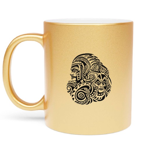 Maori Cultural Ink Tattoo Mastery in black Metallic Mugs