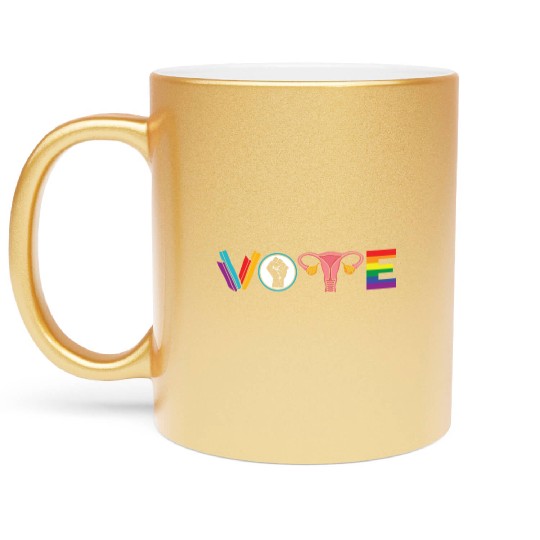 VOTE Bookworm LGBT Equality Voting Voter Vote Metallic Mugs