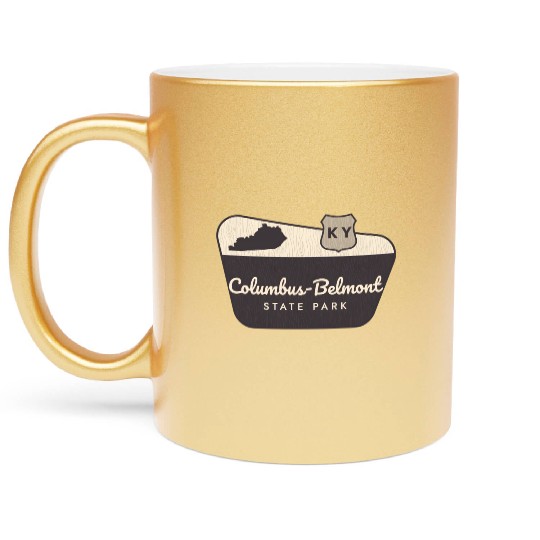 Columbus-Belmont State Park Kentucky Welcome Sign Metallic Mugs