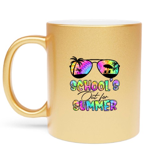 Funny Last Day Of School Teacher School s Out For Metallic Mugs