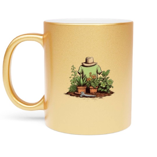 Tiny Gardener's Paradise Cute Pocket Garden Metallic Mugs