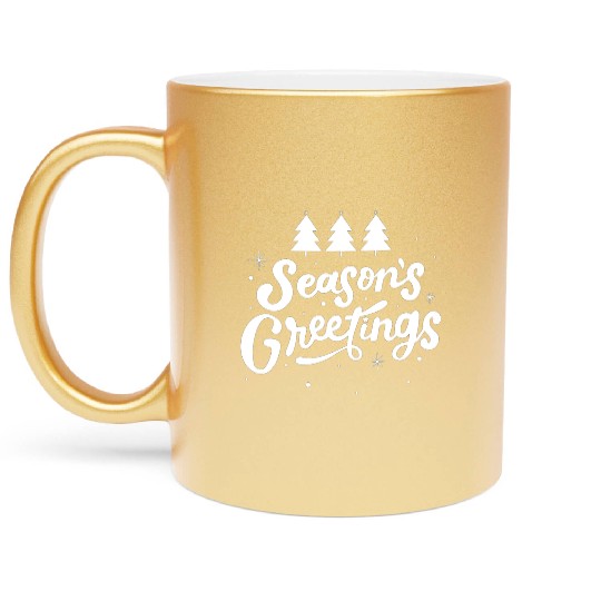 Seasons Greetings Metallic Mugs