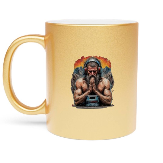 Groovy Stone Age: The Caveman in Beats Ritual Metallic Mugs