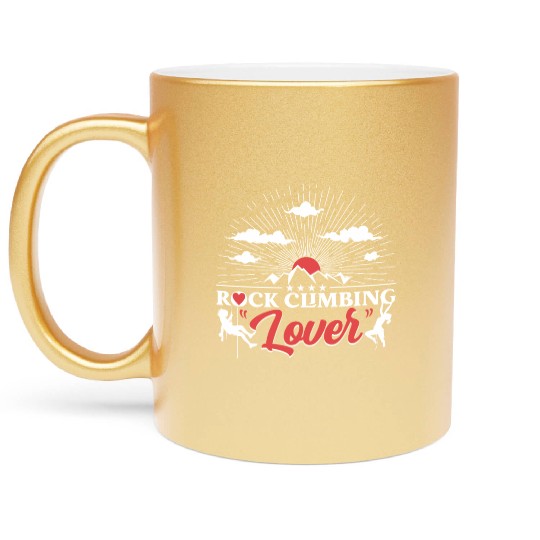 Rock Climbing Lover Metallic Mugs