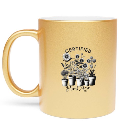 Certified Plant Mom Metallic Mugs