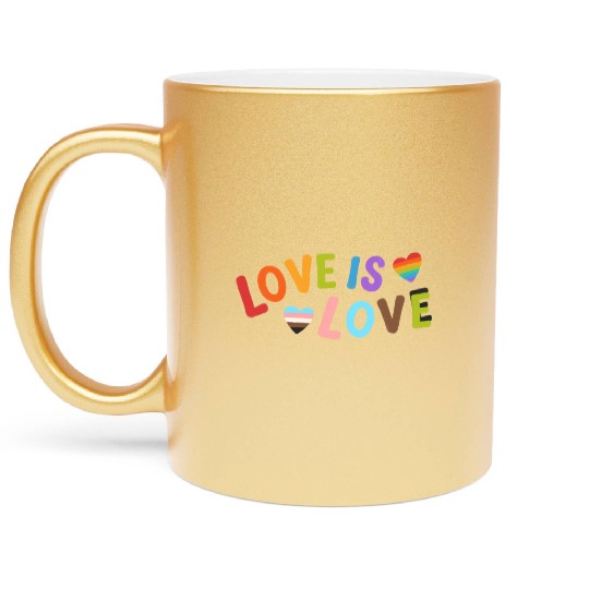Love Is Love Metallic Mugs
